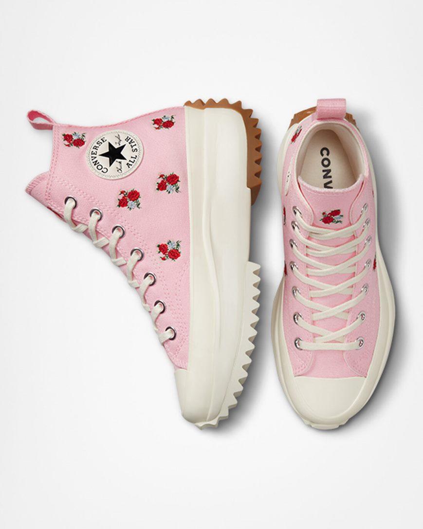 Dámské Boty Na Platformy Converse Run Star Hike Embroidered Floral Vysoké Oranžové Růžové Červené | CZ PVMN57